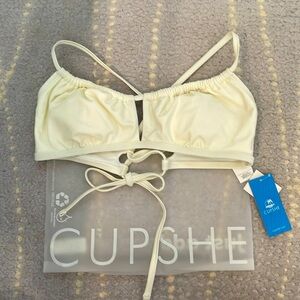 Beautiful and flattering Cupshe bikini top with lace up back